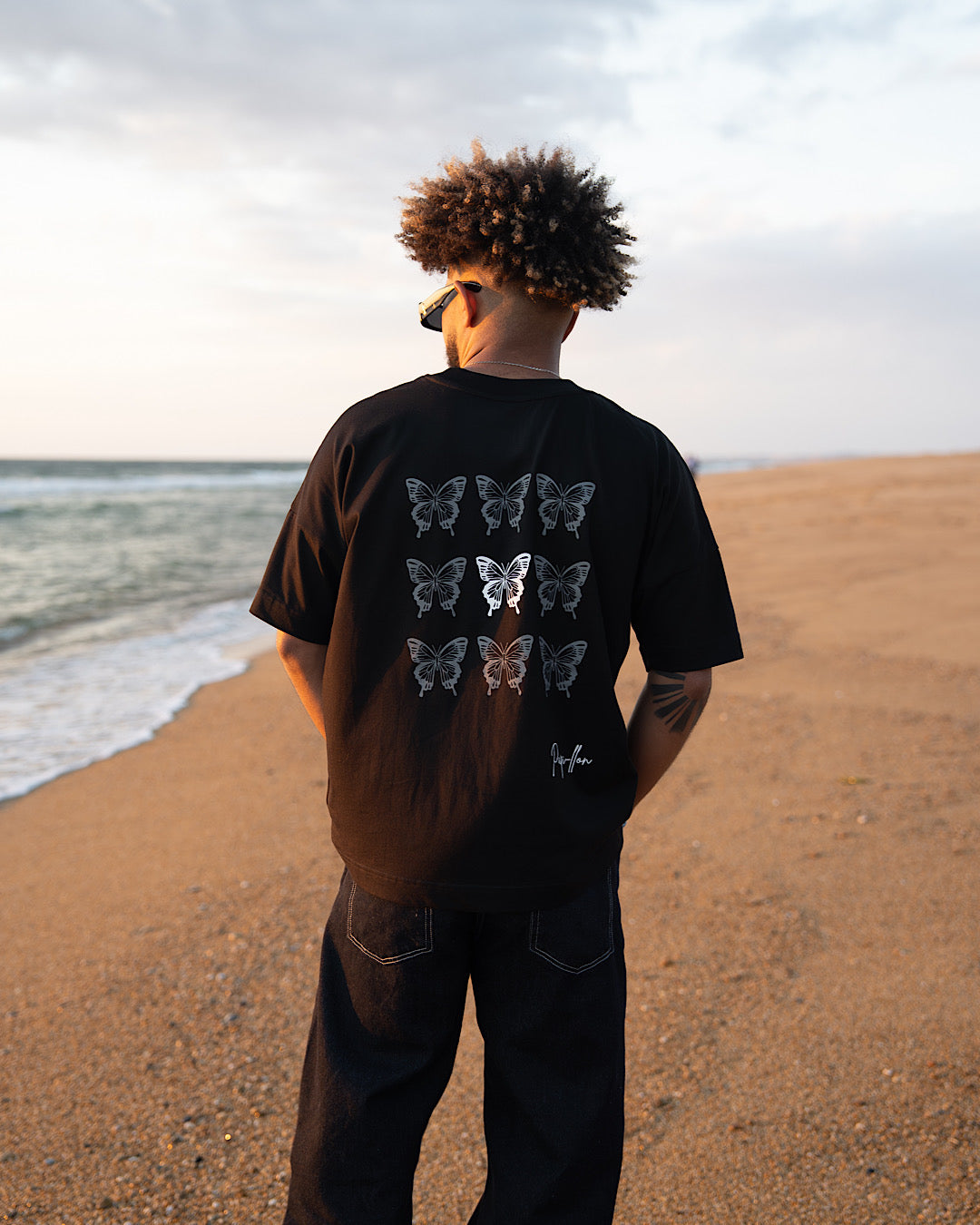 T-shirt Oversize – Capsule Papi-llon streetwear (Édition Limitée) N/B
