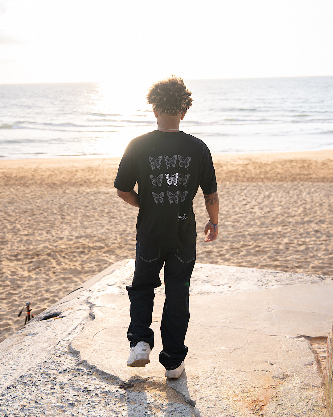 T-shirt Oversize – Capsule Papi-llon streetwear (Édition Limitée) N/B