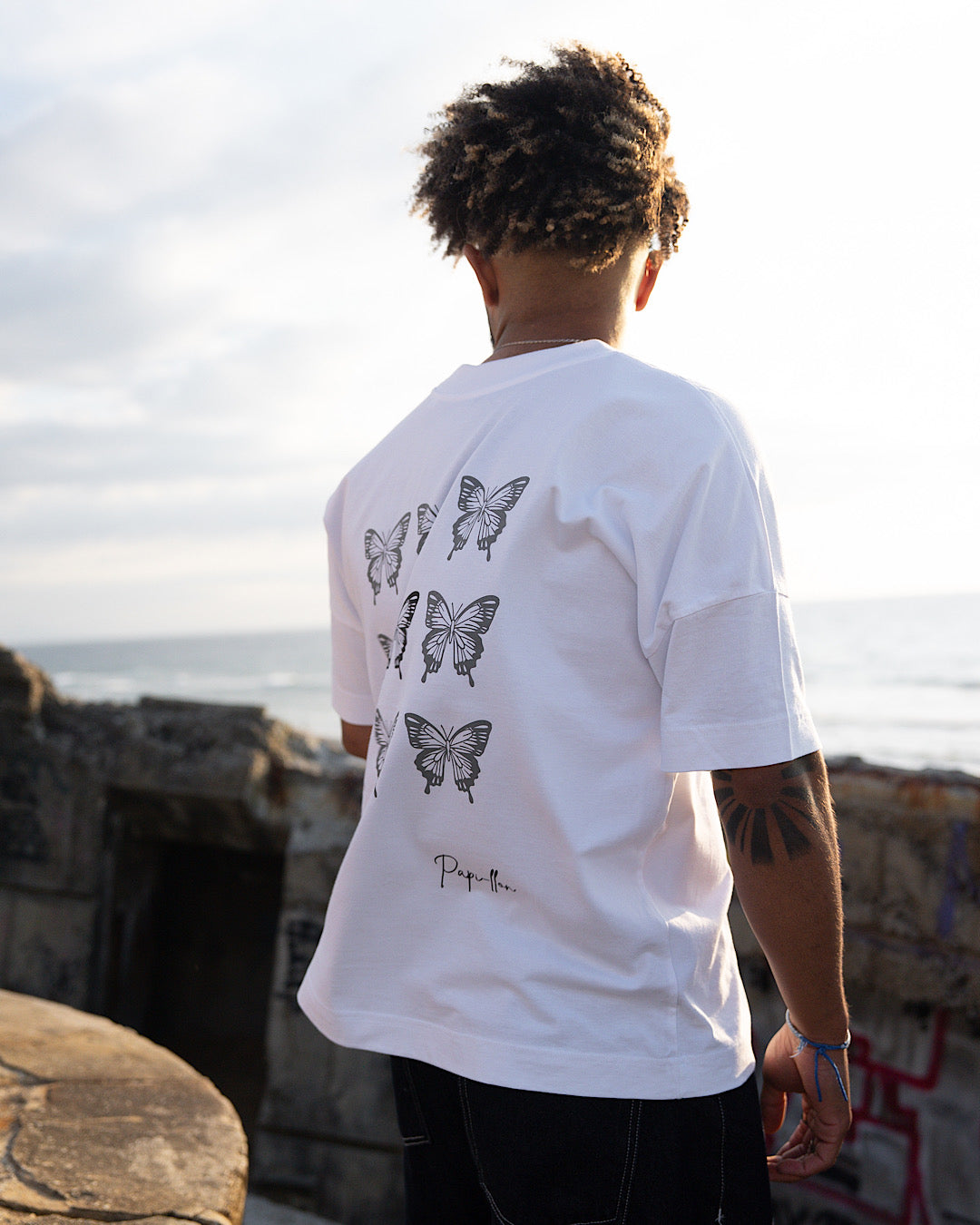 T-shirt Oversize – Capsule Papi-llon streetwear (Édition Limitée) B/N