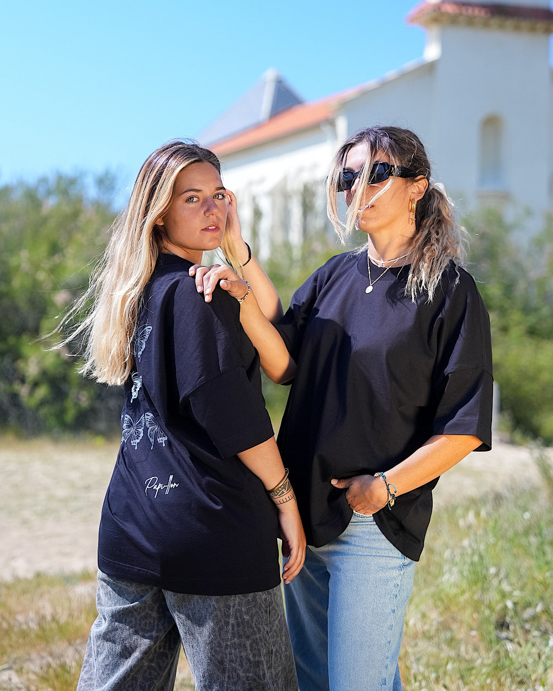 T-shirt Oversize – Capsule Papi-llon streetwear (Édition Limitée) N/B
