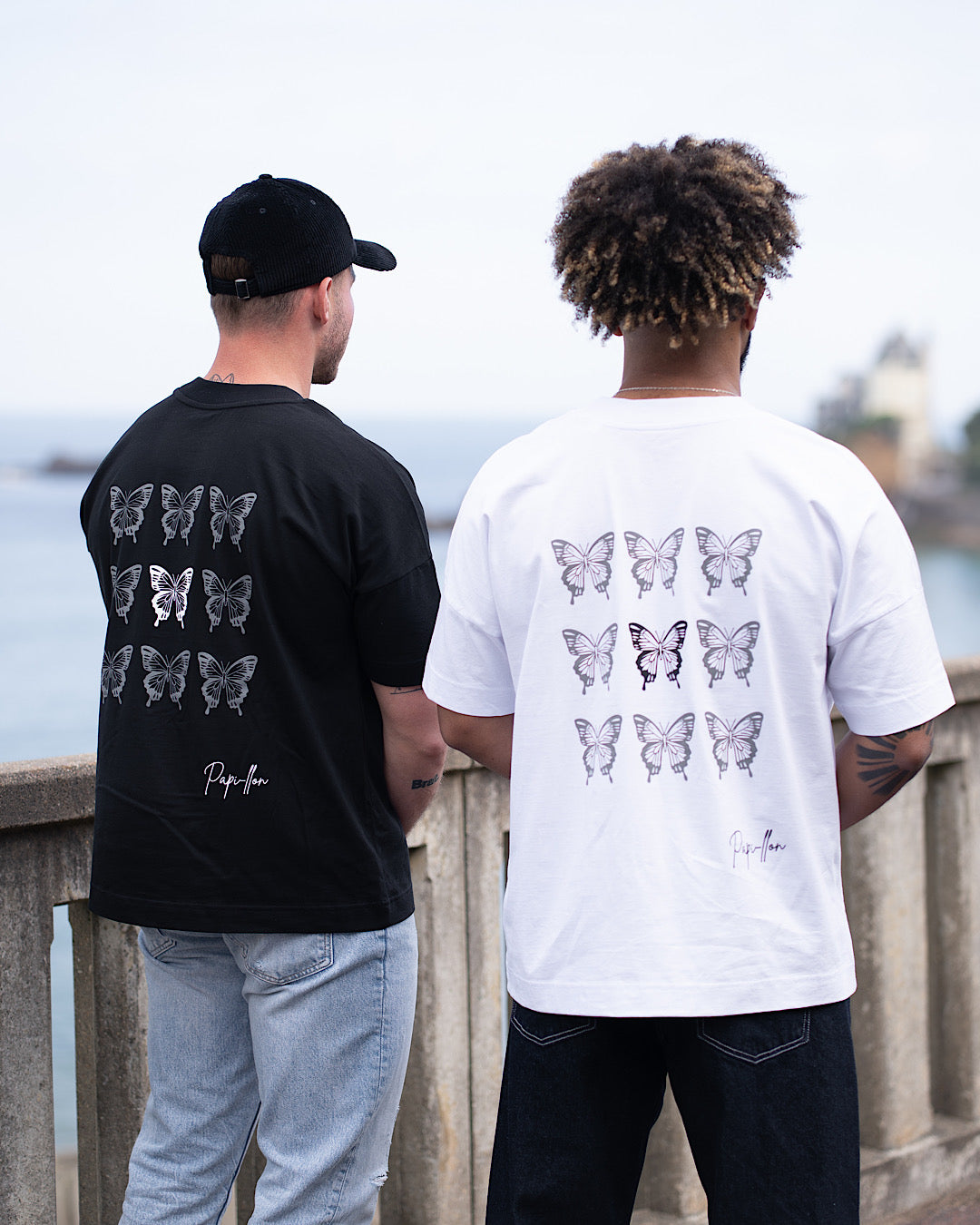 T-shirt Oversize – Capsule Papi-llon streetwear (Édition Limitée) B/N