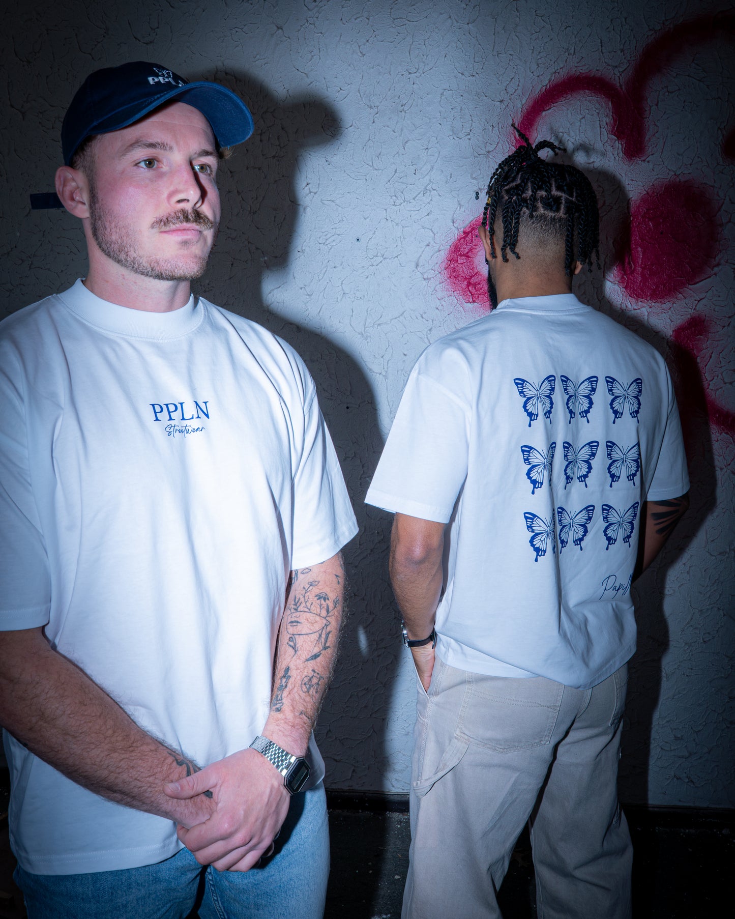 T-shirt Oversize Papillons Unisexe - automne/hiver (B/B)