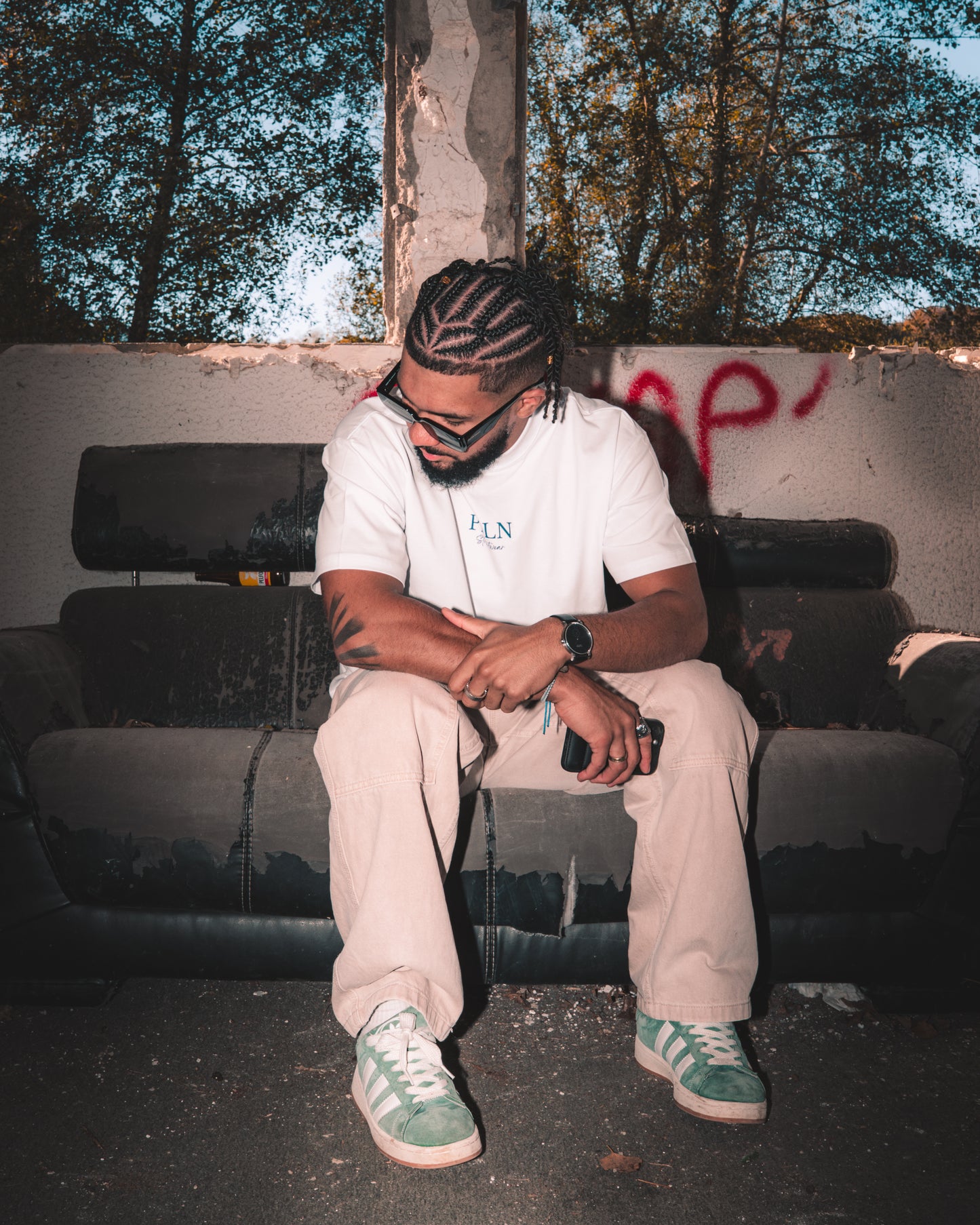 T-shirt Oversize Papillons Unisexe - automne/hiver (B/B)