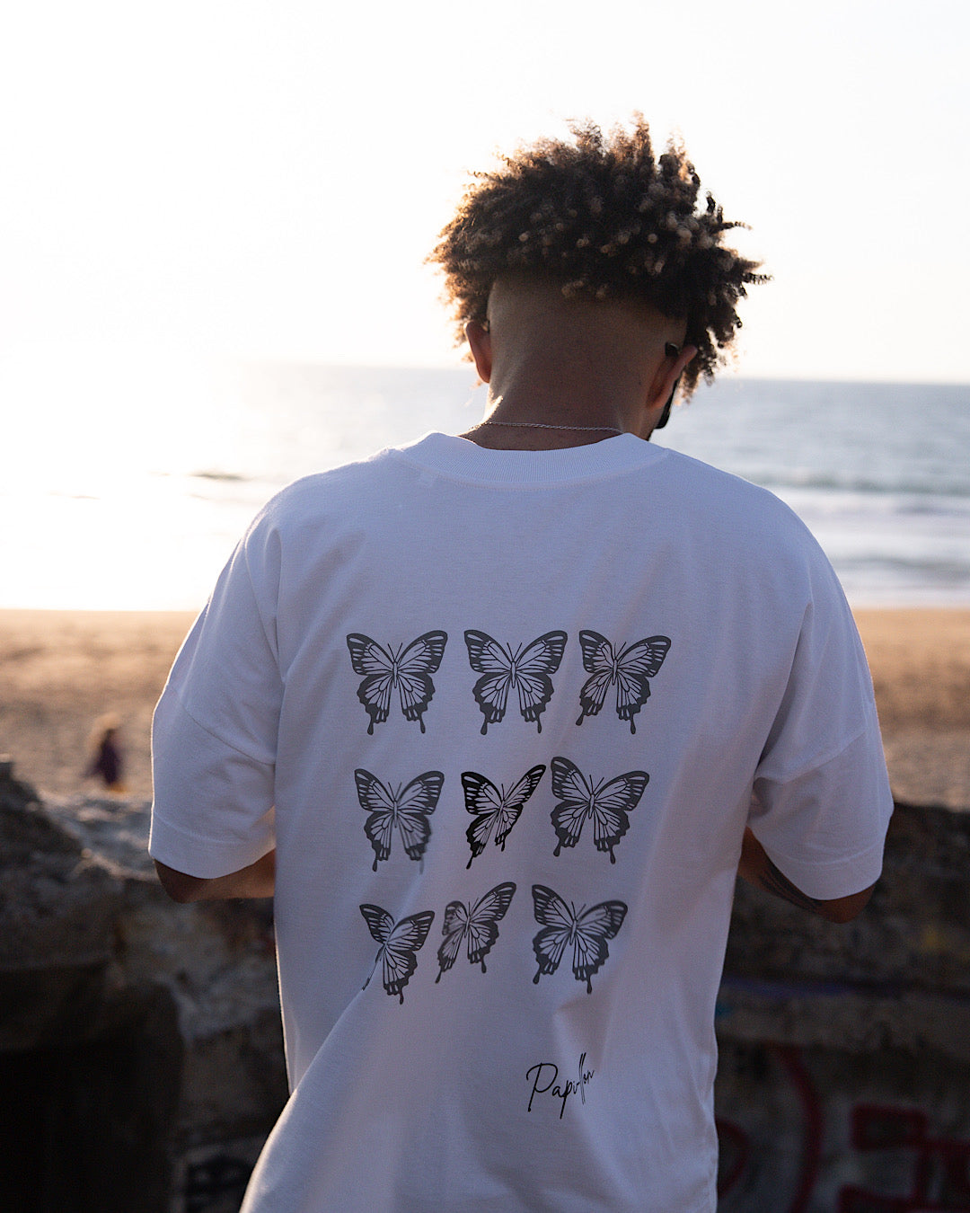 T-shirt Oversize – Capsule Papi-llon streetwear (Édition Limitée) B/N