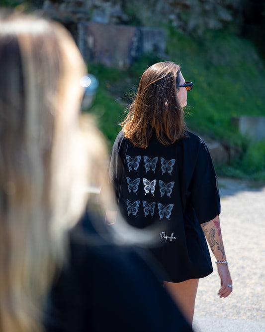 T-shirt Oversize – Capsule Papi-llon streetwear (Édition Limitée) N/B