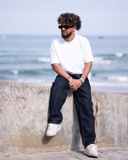 T-shirt Oversize Papillon Streetwear Unisexe (Édition Limitée) B/N